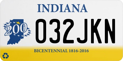 IN license plate 032JKN