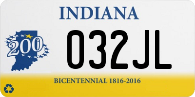 IN license plate 032JL
