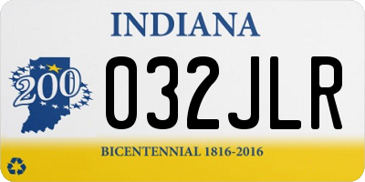 IN license plate 032JLR