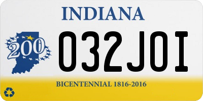 IN license plate 032JOI