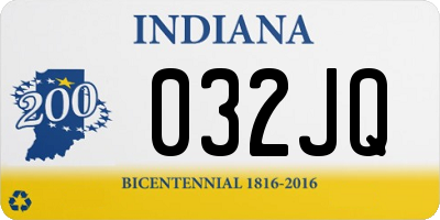 IN license plate 032JQ