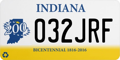 IN license plate 032JRF