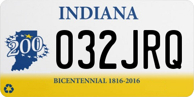 IN license plate 032JRQ