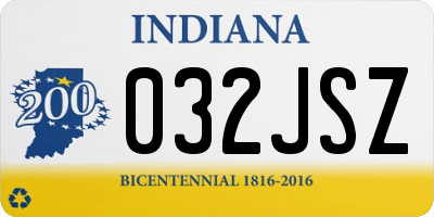 IN license plate 032JSZ