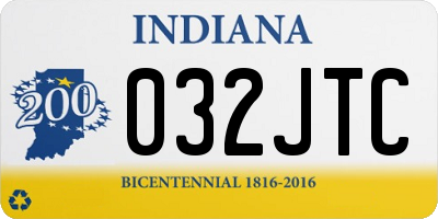 IN license plate 032JTC