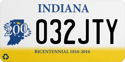 IN license plate 032JTY