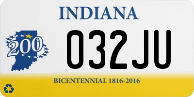 IN license plate 032JU