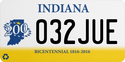 IN license plate 032JUE