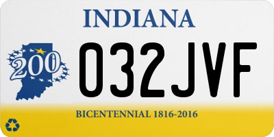 IN license plate 032JVF