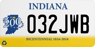 IN license plate 032JWB