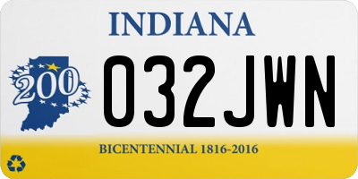 IN license plate 032JWN