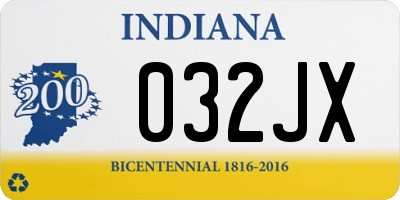 IN license plate 032JX