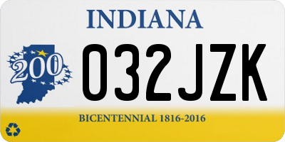 IN license plate 032JZK