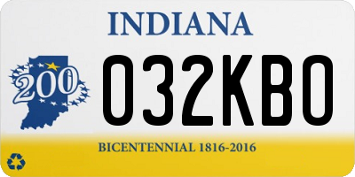 IN license plate 032KBO