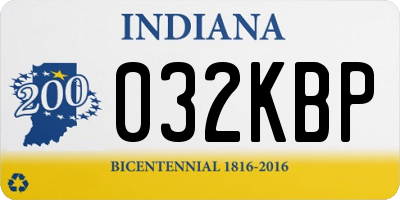 IN license plate 032KBP