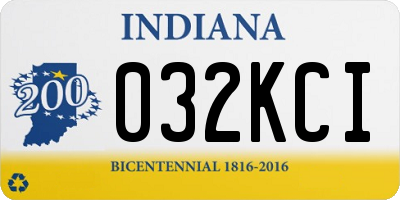 IN license plate 032KCI