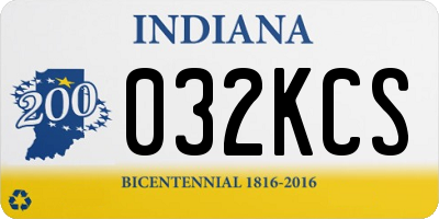 IN license plate 032KCS