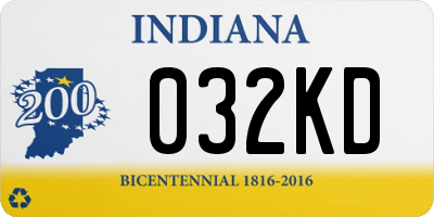 IN license plate 032KD