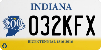 IN license plate 032KFX