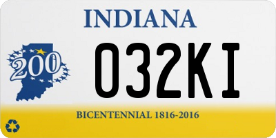 IN license plate 032KI