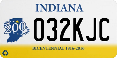 IN license plate 032KJC