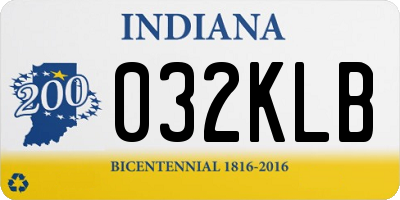 IN license plate 032KLB