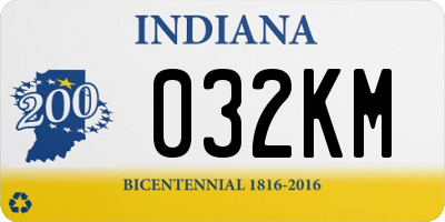 IN license plate 032KM