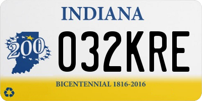 IN license plate 032KRE
