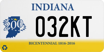 IN license plate 032KT