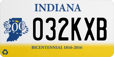 IN license plate 032KXB