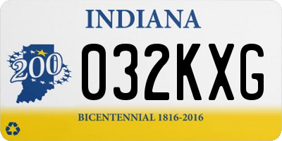 IN license plate 032KXG