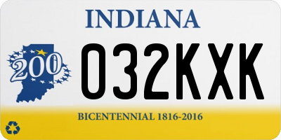 IN license plate 032KXK