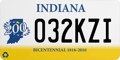 IN license plate 032KZI