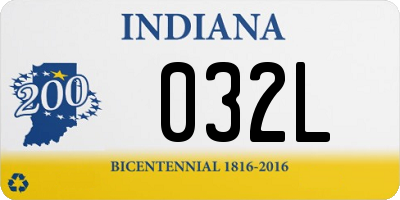 IN license plate 032L