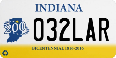 IN license plate 032LAR