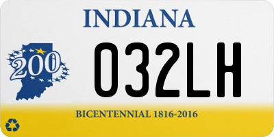 IN license plate 032LH