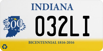 IN license plate 032LI