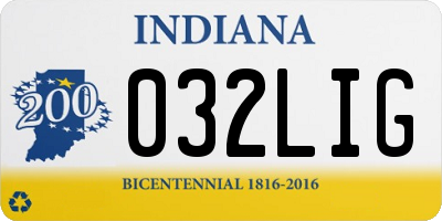 IN license plate 032LIG