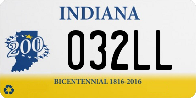 IN license plate 032LL