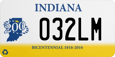 IN license plate 032LM