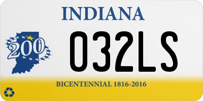 IN license plate 032LS