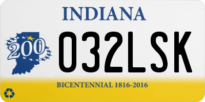 IN license plate 032LSK