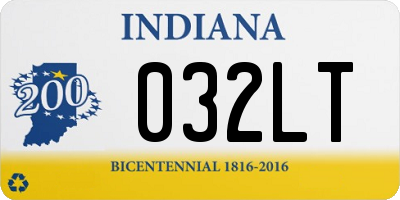 IN license plate 032LT