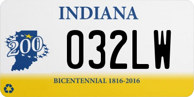 IN license plate 032LW