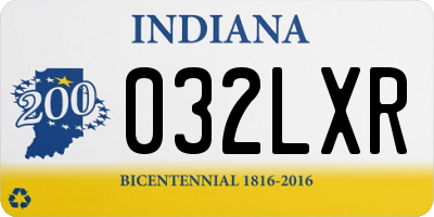 IN license plate 032LXR