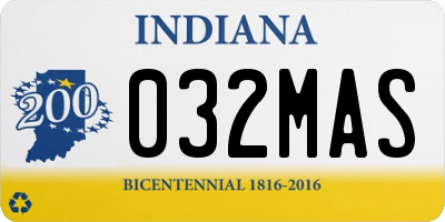 IN license plate 032MAS
