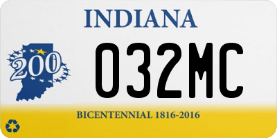 IN license plate 032MC