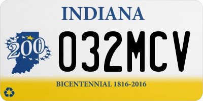 IN license plate 032MCV