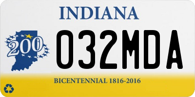 IN license plate 032MDA