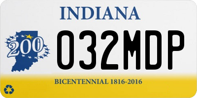 IN license plate 032MDP
